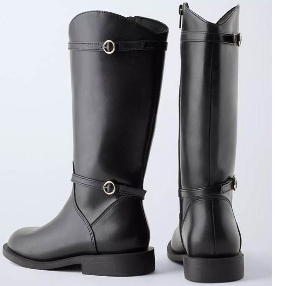 Zara Kids Black Boots - Picture 2 of 6